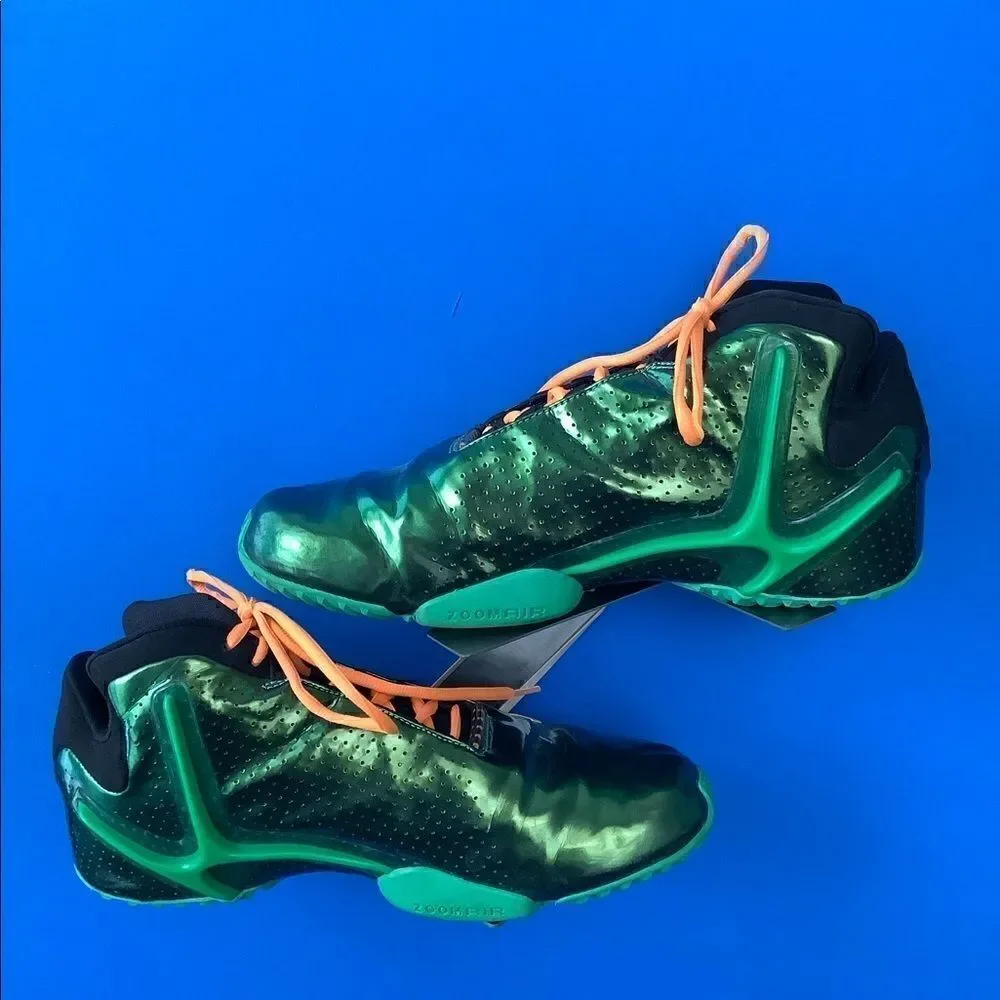 Nike Mens Basketball Shoes Zoom Hyperflight Green 599503-300 2013 Mid Top 10.5